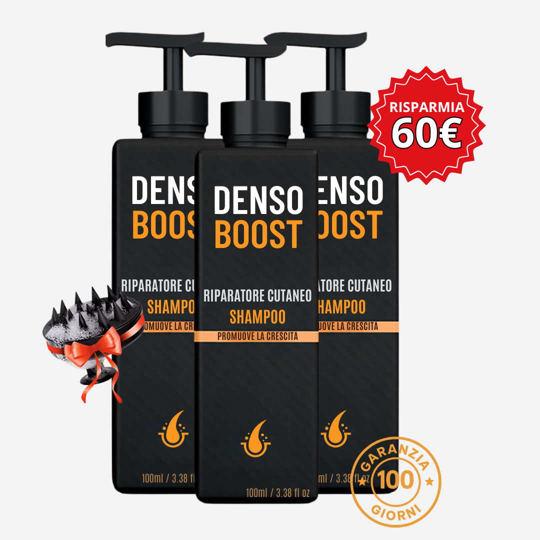 Shampoo Riparatore DensoBoost  – Ricrescita Visibile in 6 Settimane Senza Farmaci
