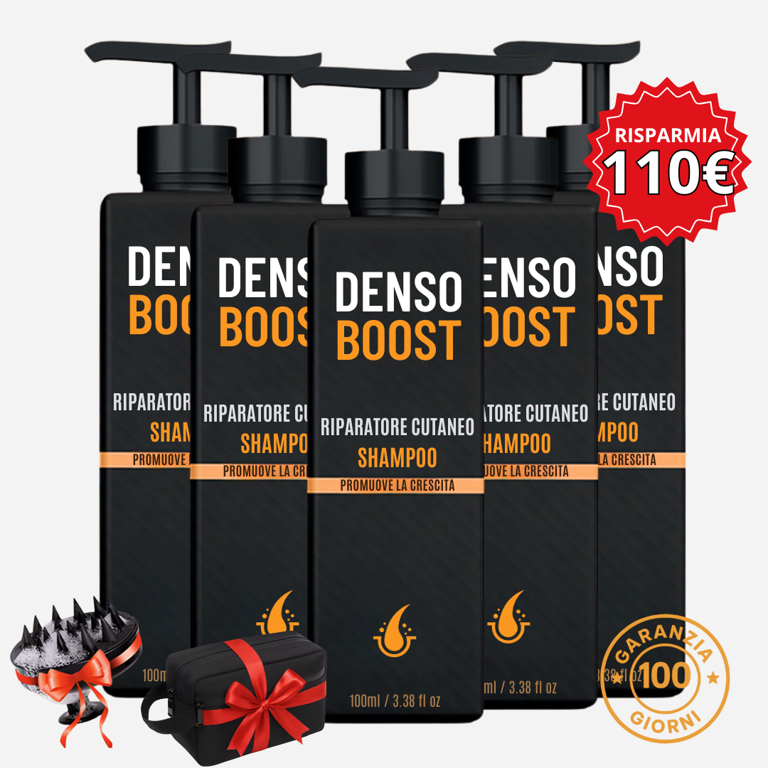 Shampoo Riparatore DensoBoost  – Ricrescita Visibile in 6 Settimane Senza Farmaci